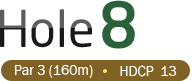 HOLE 8 / Par 3 (160m) / HDCP 13